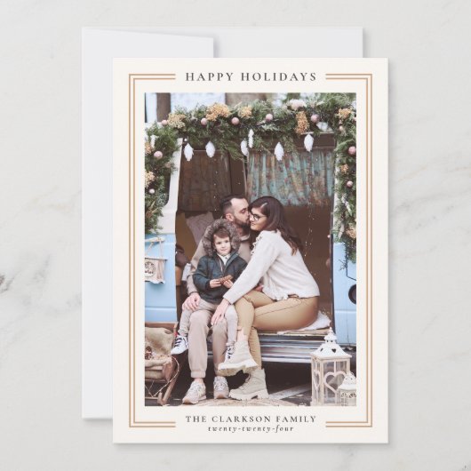Klassieke vakantie fotokaart feestdagenkaart (Voorkant)
