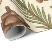 Klassieke  vakantie grillige Pinecone Cadeaupapier (Rol Hoek)