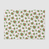 Klassieke vakantie Holly Tree bladeren bessen patr Tissuepapier (Voorkant)