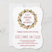 Klassieke vakantie krans feest Kerstmis Kaart (Voorkant)