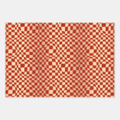 Klassieke vakantie patronen rood groen en goud inpakpapier vel (Voorkant 3)