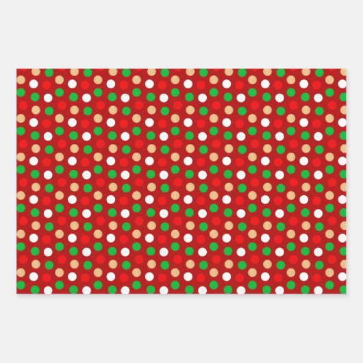 Klassieke vakantie patronen rood groen en goud inpakpapier vel (Voorkant 2)