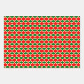Klassieke vakantie patronen rood groen en goud inpakpapier vel (Voorkant)