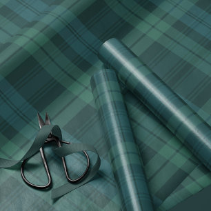 Klassieke vakantie plaid bold marine groene tartan cadeaupapier