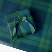 Klassieke vakantie plaid bold marine groene tartan cadeaupapier