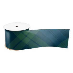 Klassieke vakantie plaid bold marine groene tartan satijnen lint