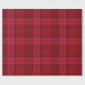 Klassieke vakantie plaid bold rood roze Kerstmis Cadeaupapier (Vlak)