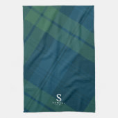 Klassieke vakantie plaid gepersonaliseerde kerst theedoek (Verticaal)