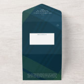 Klassieke vakantie plaid Kerstmis 6 foto trifold All In One Uitnodiging (Buitenkant)