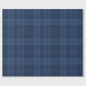 Klassieke vakantie plaid marine blauw Kerstmis Cadeaupapier (Vlak)