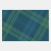 Klassieke vakantie plaid marine groene kerst inpakpapier vel (Voorkant 2)