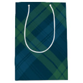 Klassieke vakantie plaid marine groene tartan kers medium cadeauzakje (Voorkant)