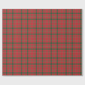 Klassieke Vakantie Rood en Groen Tartan Cadeaupapier (Vlak)