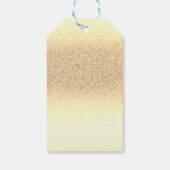 Klassieke vakantie sneeuwvlok faux gouden glitter cadeaulabel (Achterkant)
