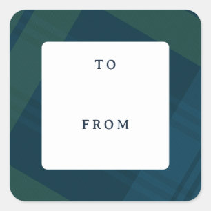 Klassieke vakantie van kerstcadeau naar vierkante sticker