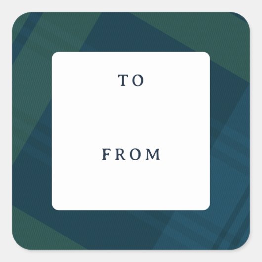 Klassieke vakantie van kerstcadeau naar vierkante sticker (Voorkant)