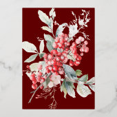 Klassieke vakantiebessen Foto Folie Uitnodiging (Achterkant)