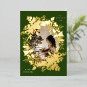 Klassieke vakantiebessen Foto Folie Uitnodiging (Staand Voorkant)