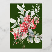 Klassieke vakantiebessen Foto Folie Uitnodiging (Achterkant)