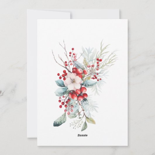 Klassieke vakantiebessen One Photo Holiday Kaart (Achterkant)