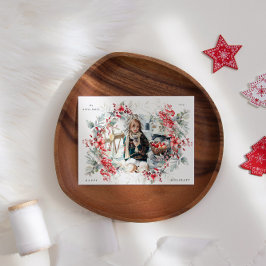 Klassieke vakantiebessen One Photo Holiday Kaart