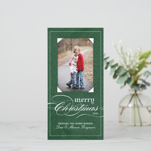 Klassieke vakantiefotokaarten (4x8) feestdagenkaart (Staand voorkant)