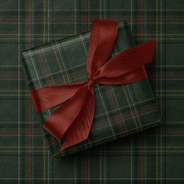 Klassieke vakantieplaid jachtgroene Kerstmis Cadeaupapier