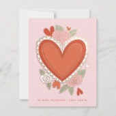 Klassieke Valentijn hart Notitiekaartje (Voorkant)