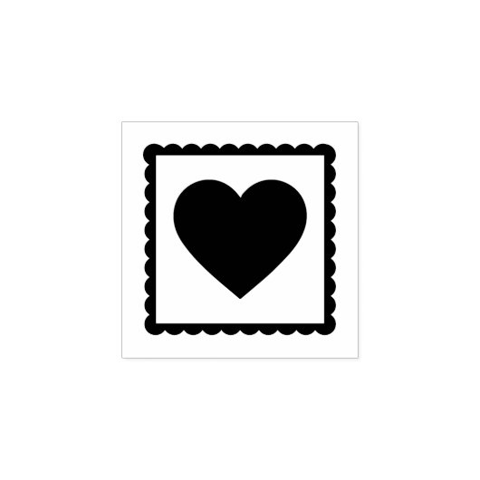 Klassieke Valentijn in postage stijl Rubberstempel (Afrduk)