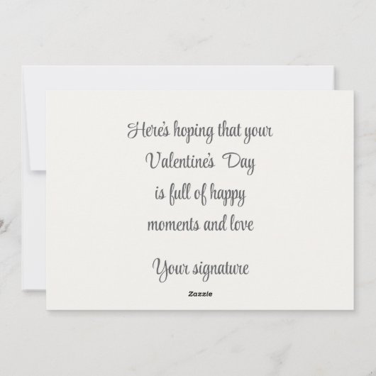 Klassieke Valentijnsdag Plat Vakantiekaart Feestdagenkaart (Achterkant)