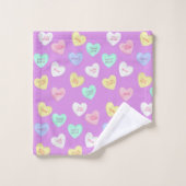 Klassieke Valentijnse Snoepjes harten Bad Handdoek (Wasdoekje)