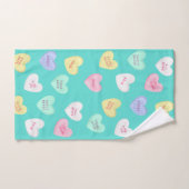 Klassieke Valentijnse Snoepjes harten Bad Handdoek (Handdoek)