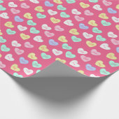 Klassieke Valentijnse Snoepjes harten Cadeaupapier (Hoek)