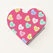 Klassieke Valentijnse Snoepjes harten Notitieboek (Achterkant)