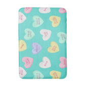 Klassieke Valentijnshartjes op Teal Badmat (Voorkant Verticaal)