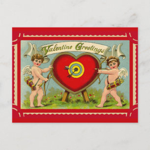 Klassieke valentijnskaart cupido kunst briefkaart