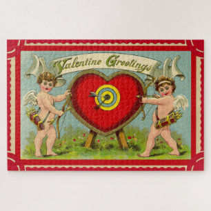Klassieke valentijnskaart cupido kunst legpuzzel