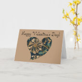 Klassieke Valentijnskaart met textuur en bloemen i Kaart (Gele Bloem)