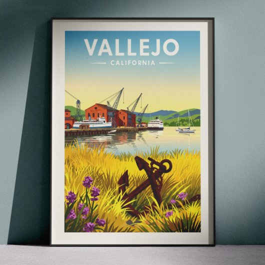 Klassieke Vallejo Californië Poster