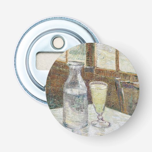 Klassieke Van Gogh Parijs Café Absint Kunst Button Flesopener (Voorkant)