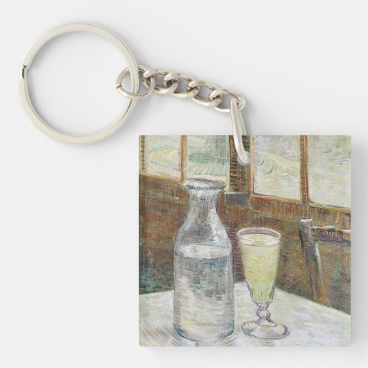 Klassieke Van Gogh Parijs Café Absint Kunst Sleutelhanger (voorkant)