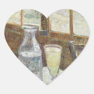 Klassieke Van Gogh Parijs Café Absinthe Kunst Hart Sticker