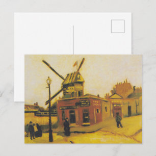 Klassieke Van Gogh Parijs Molen Schilderij Briefkaart