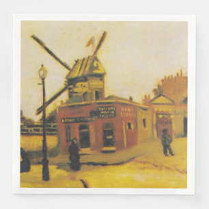 Klassieke Van Gogh Parijs Molen Schilderij Servet