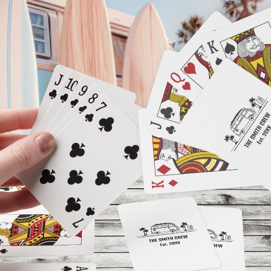 Klassieke Van Leven Surfer Crew Pokerkaarten