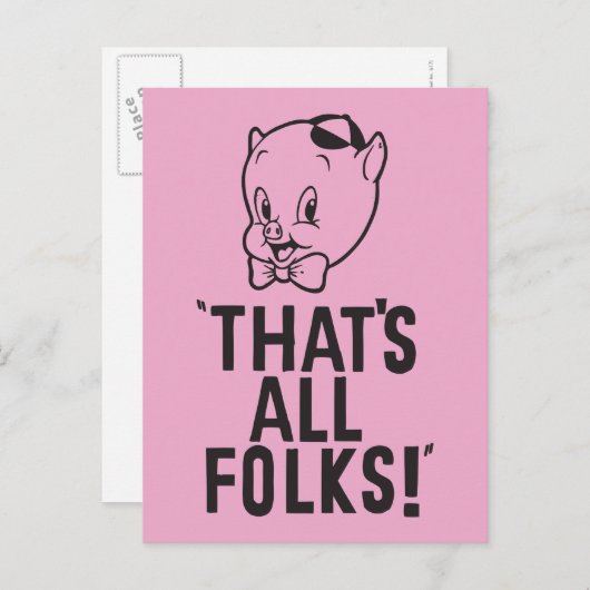 Klassieke Varken "Dat zijn allemaal volken!" Briefkaart (Voorkant / Achterkant)