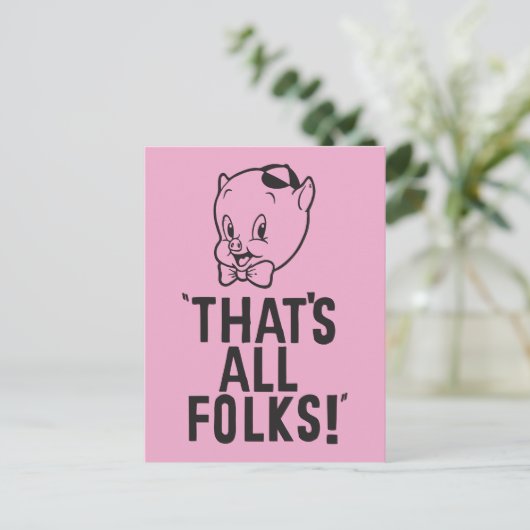 Klassieke Varken "Dat zijn allemaal volken!" Briefkaart (Staand voorkant)