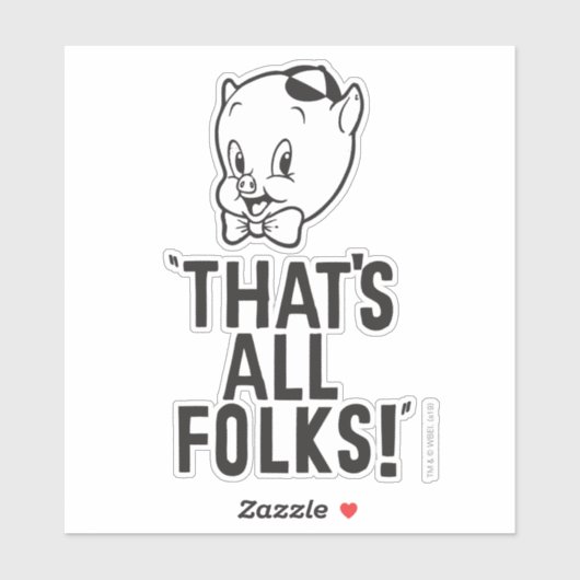 Klassieke Varken "Dat zijn allemaal volken!" Sticker (Vel)