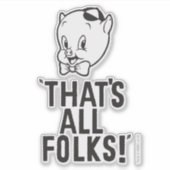 Klassieke Varken "Dat zijn allemaal volken!" Sticker (Voorkant)