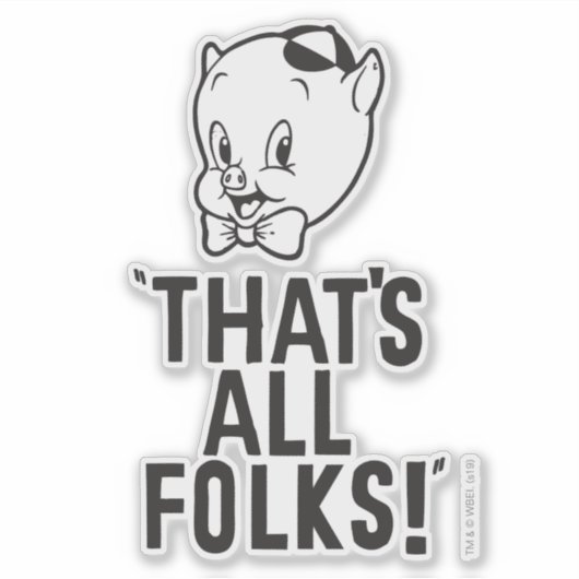 Klassieke Varken "Dat zijn allemaal volken!" Sticker (Voorkant)